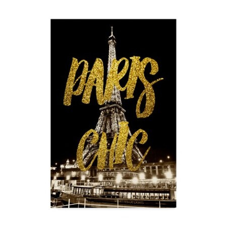 Paris Chic Eiffel Tower by Philippe Hugonnard, 12x19-Inch Canvas Wall Art